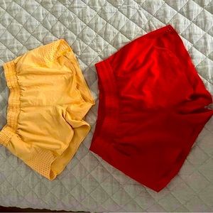 Athleta hustle 3” shorts both XS, good condition!!